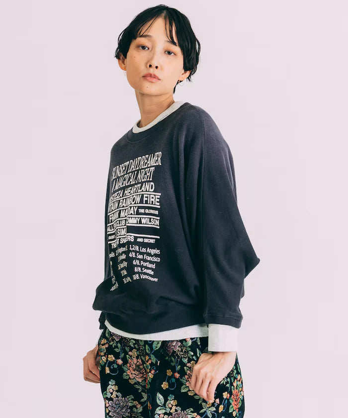 Fade Print Dolman Sweat
