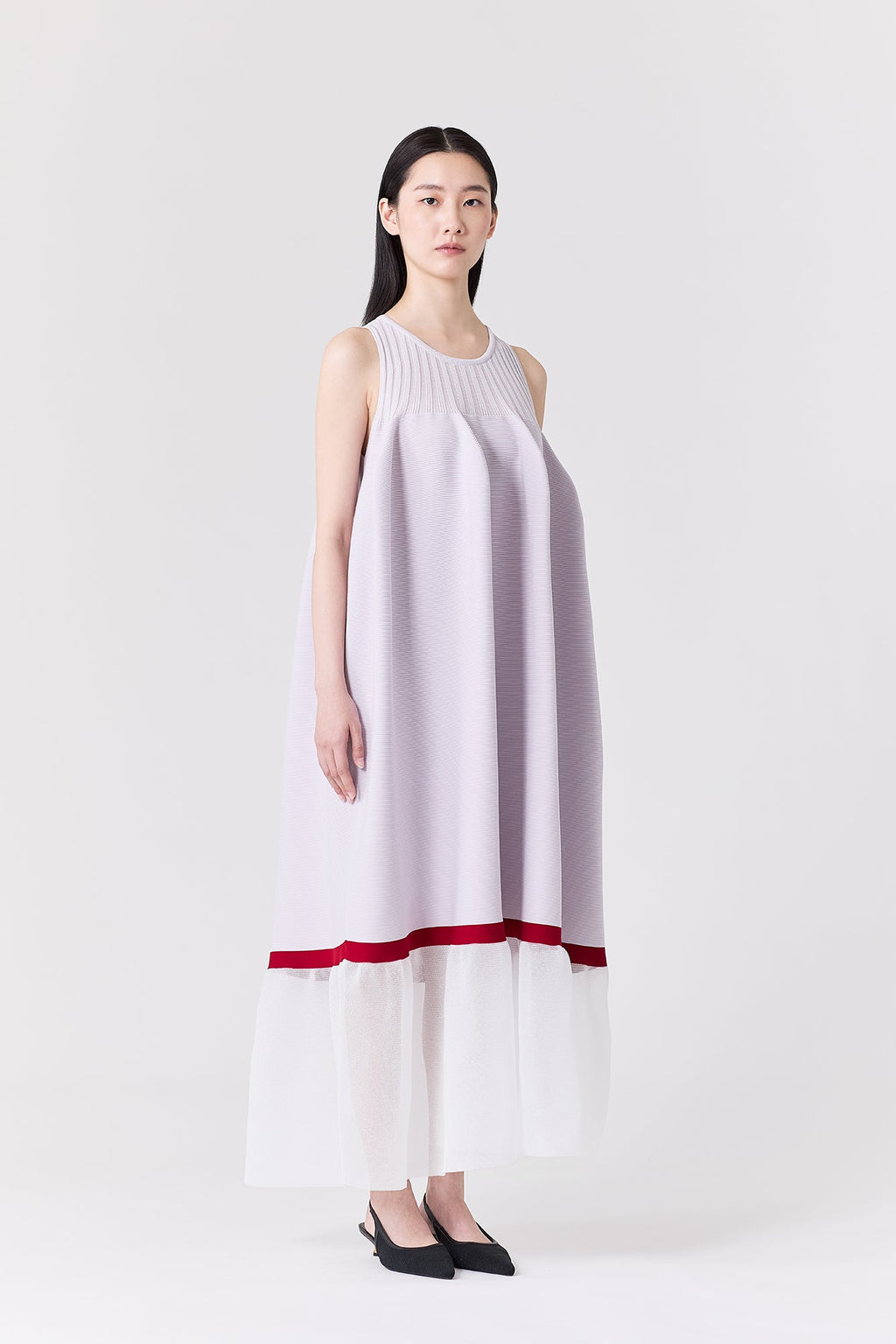 POTTERY LUCENT SLEEVELESS BUST FLARE DRESS