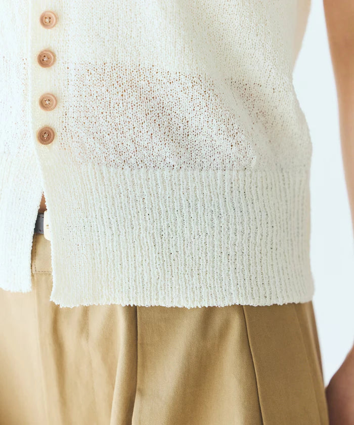 Wood Button Boucle Cardigan