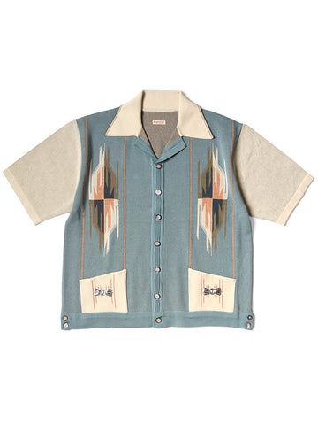 12G Cotton Knit Chimayo Pattern Aloha Polo