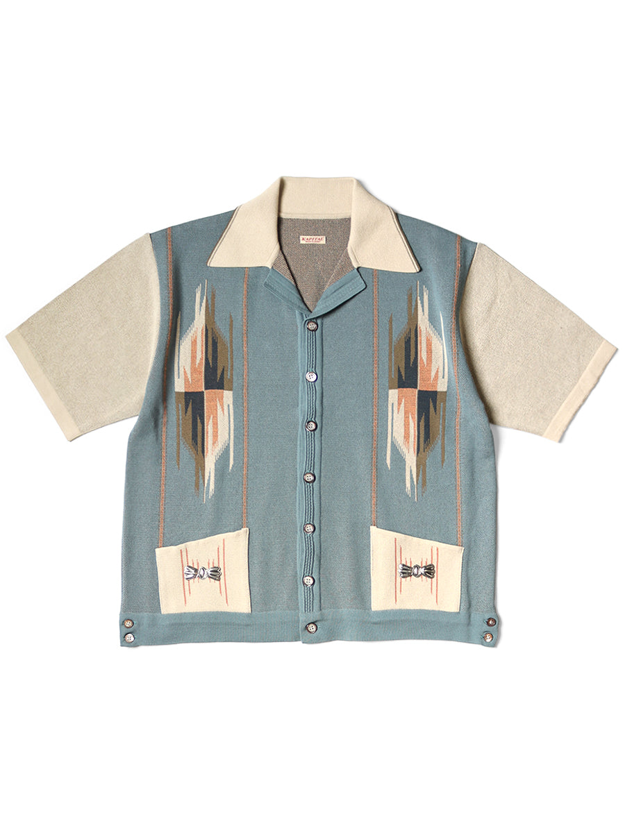 12G Cotton Knit Chimayo Pattern Aloha Polo