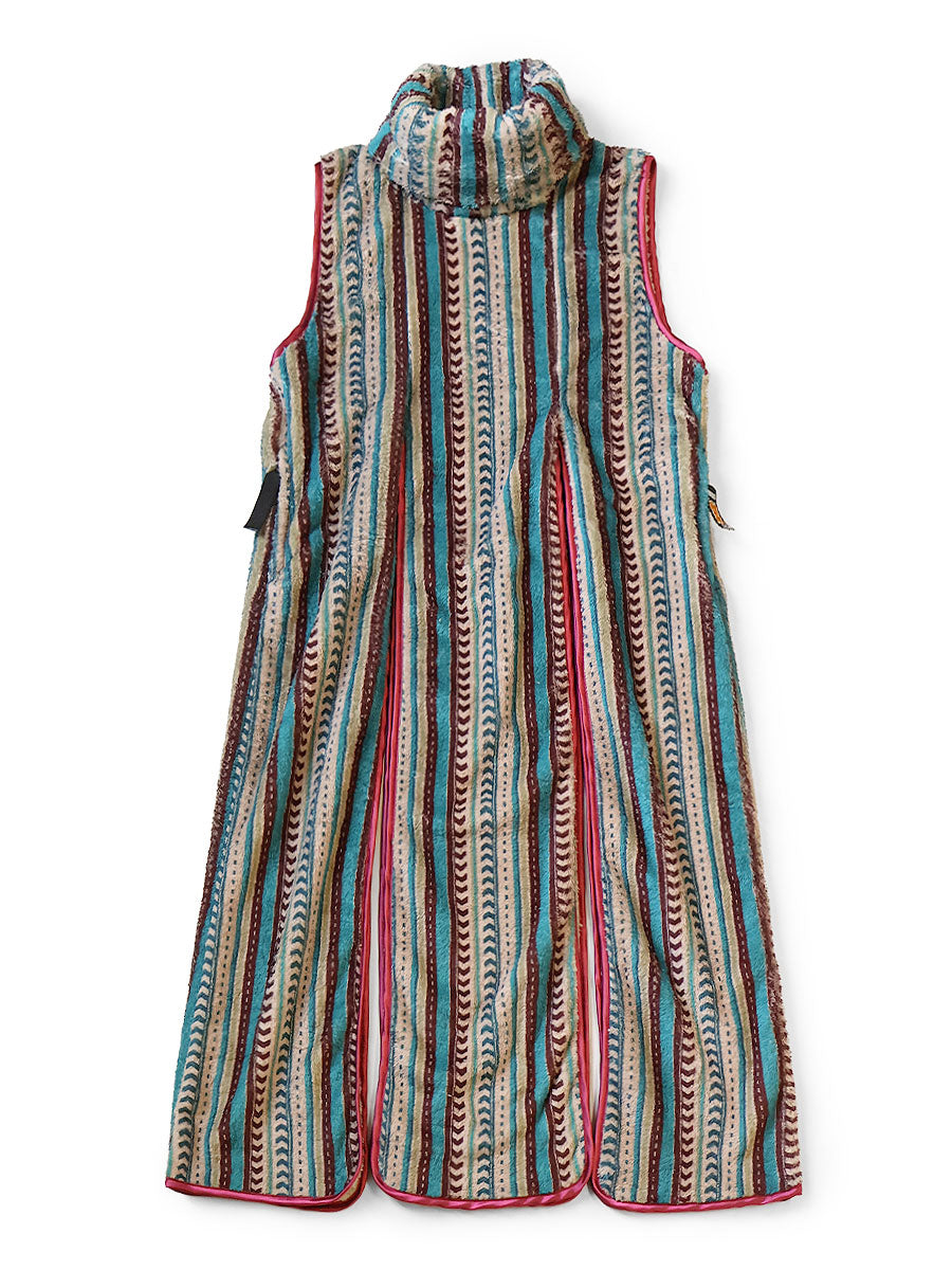 Columbia stripe patterned fleece lamp dress
