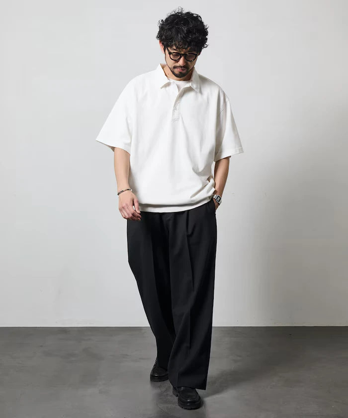 Big Silhouette Spindle Short Sleeve Tech Polo