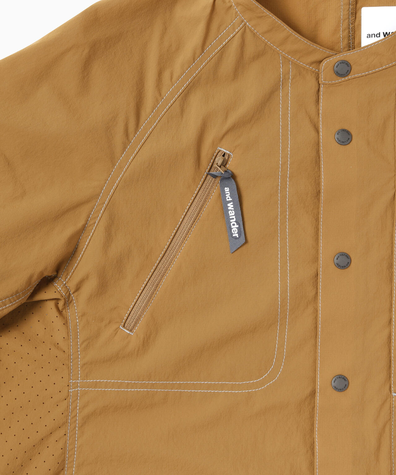 stretch rip band collar shirt