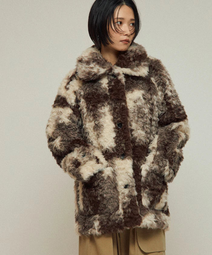 Fake Fur Mid-Length Coat / Fur Coat