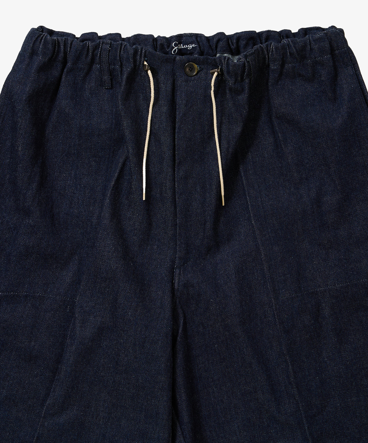 circular fatigue shorts denim one wash