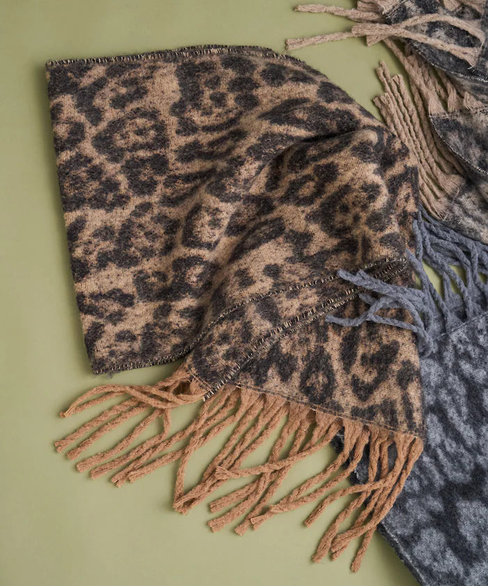 Animal Print Volume Scarf
