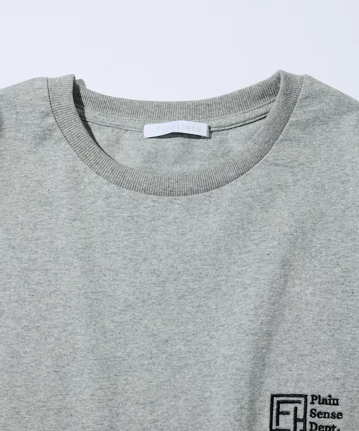 6 Ounce Front Logo Embroidered Crew Neck T-Shirt / One Point Design T-Shirt LEFT CHEST EMBROIDERY PSD