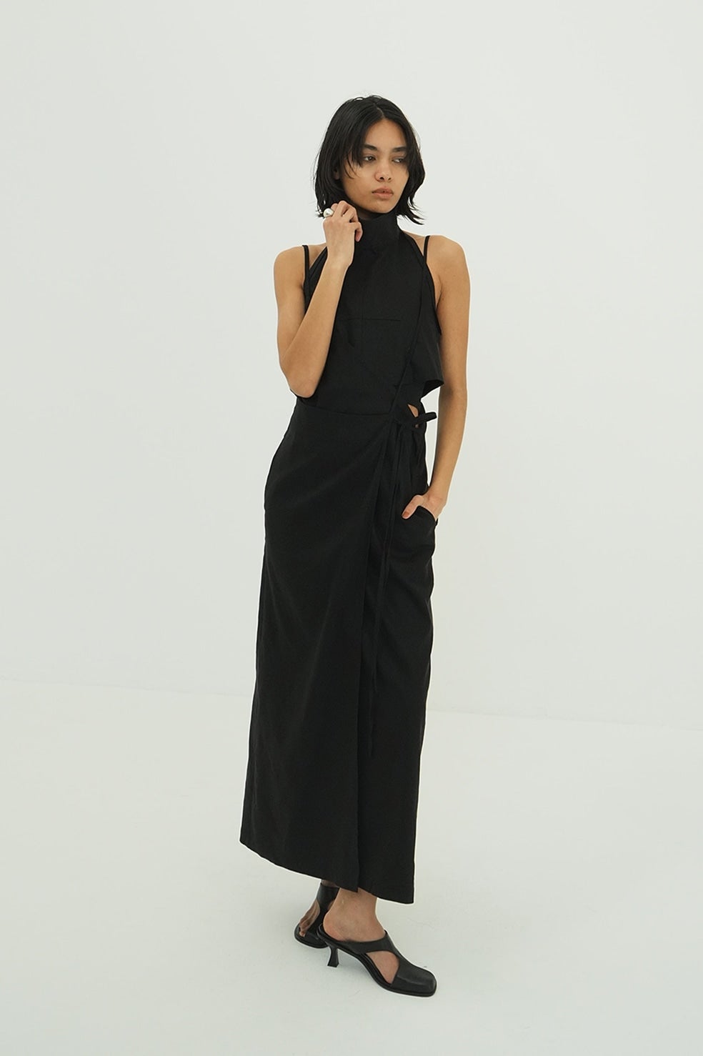 DRAPE WRAP CAMI SKIRT