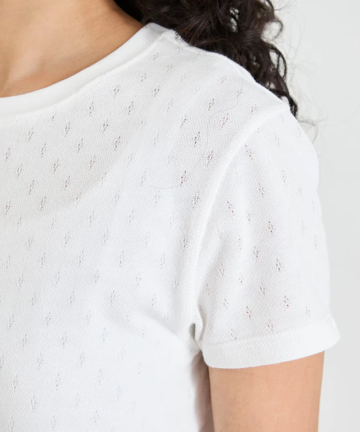 Eyelet Mini Sweat Short Sleeve T-Shirt