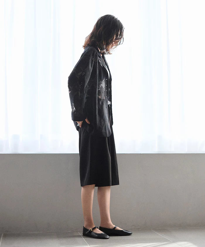 [February 12 12:00 Release] Panel Lace Shirt Jacket / Compatible with Setup