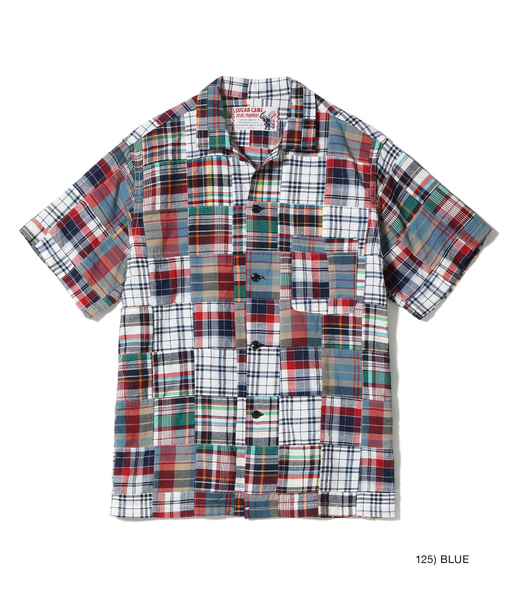 Madras Check Patchwork Open Shirt