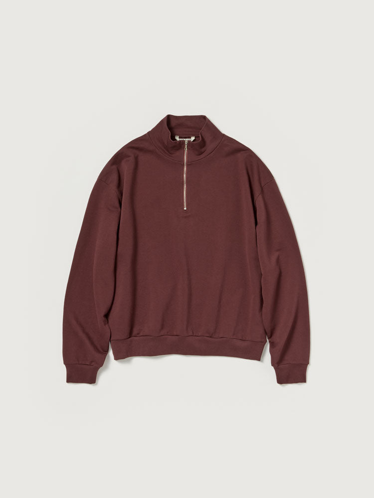 SUPER HIGH GAUGE SWEAT HALF ZIP P/O