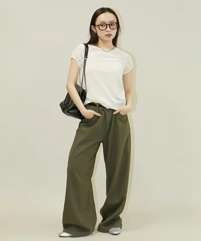 Puff Sleeve Sheer Flocky T-Shirt Limited Edition