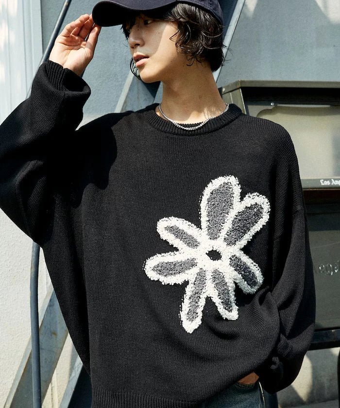 Boucle Flower Pullover Knit [Limited Edition]