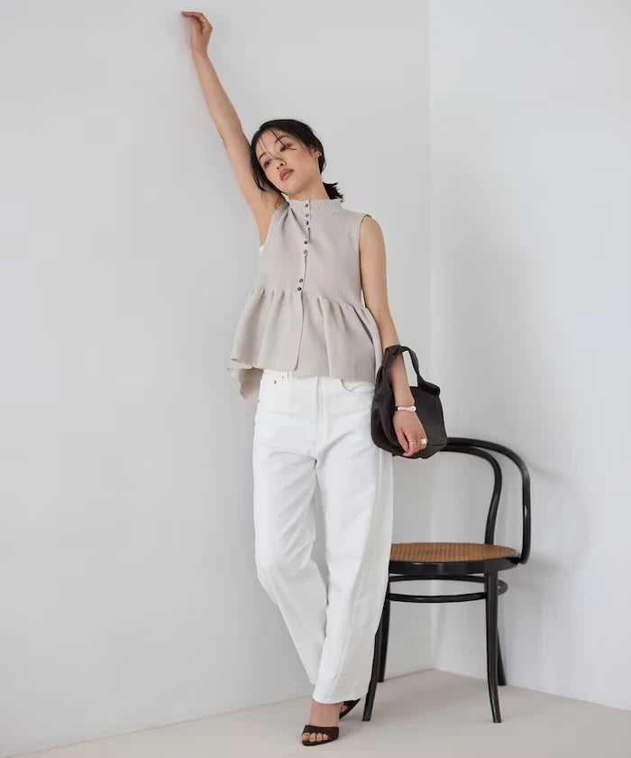 Japan Made Whole Garment Peplum Vest