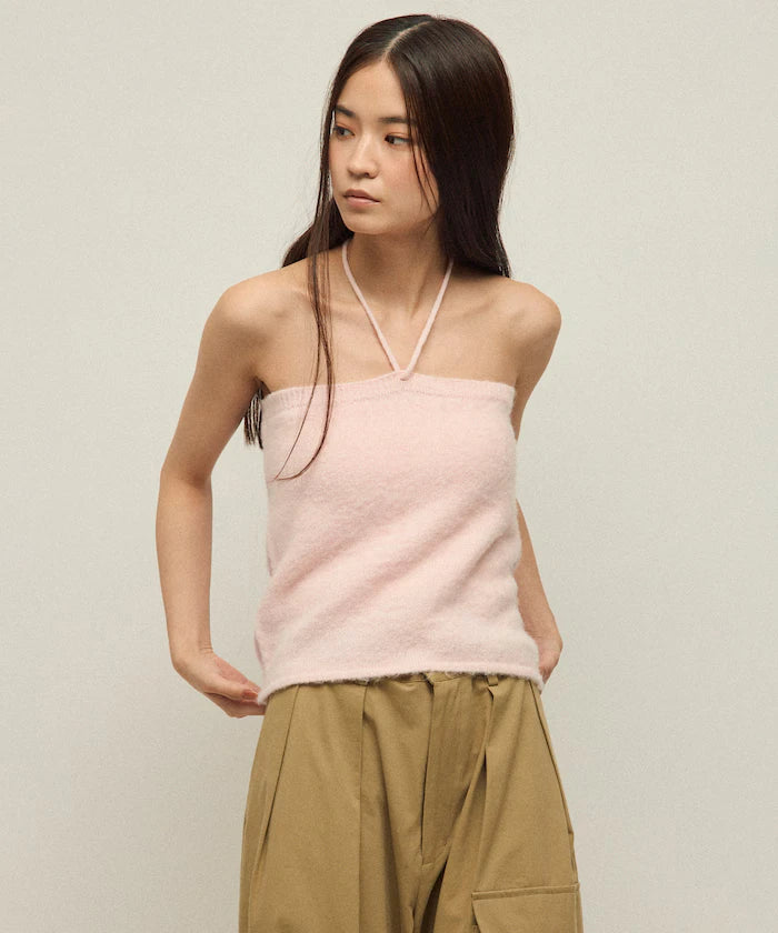 Alpaca Blend Bicolor Knit Vest
