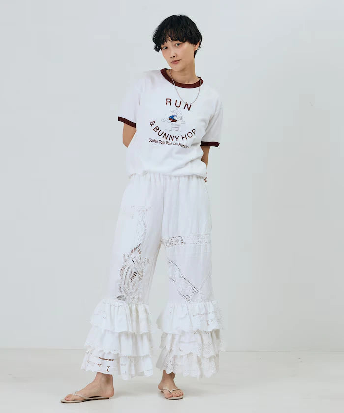 vintage lace tablecloth remake easy pants