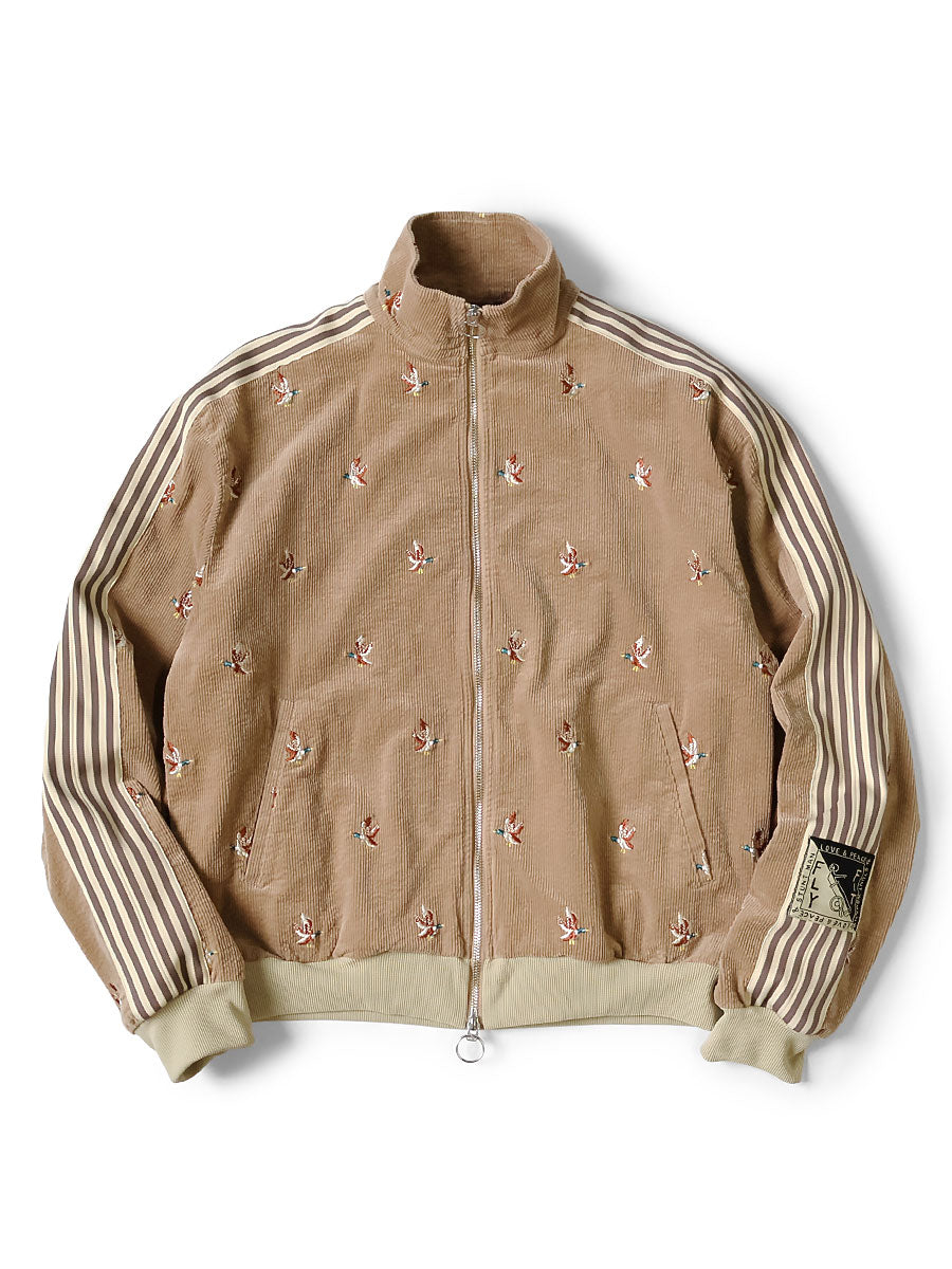 11W Stretch Corduroy Duck Embroidery Track JKT（...