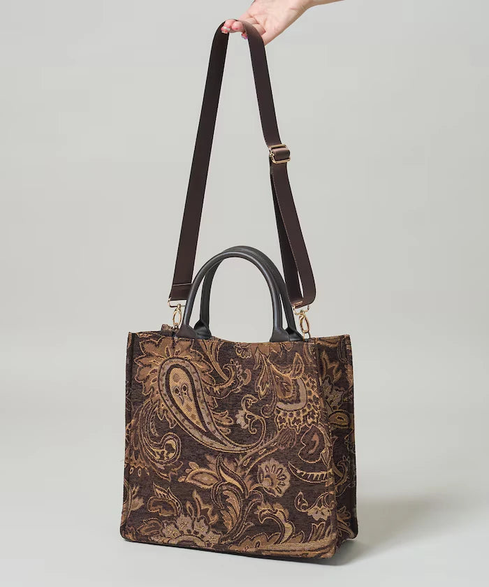 2WAY Paisley Jacquard Tote Bag Limited Edition