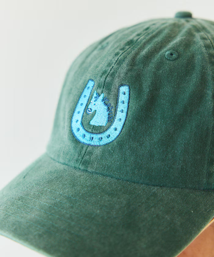 TOYAMEG Kaiun Horse Cap One Point Pigment Embroidery Cap