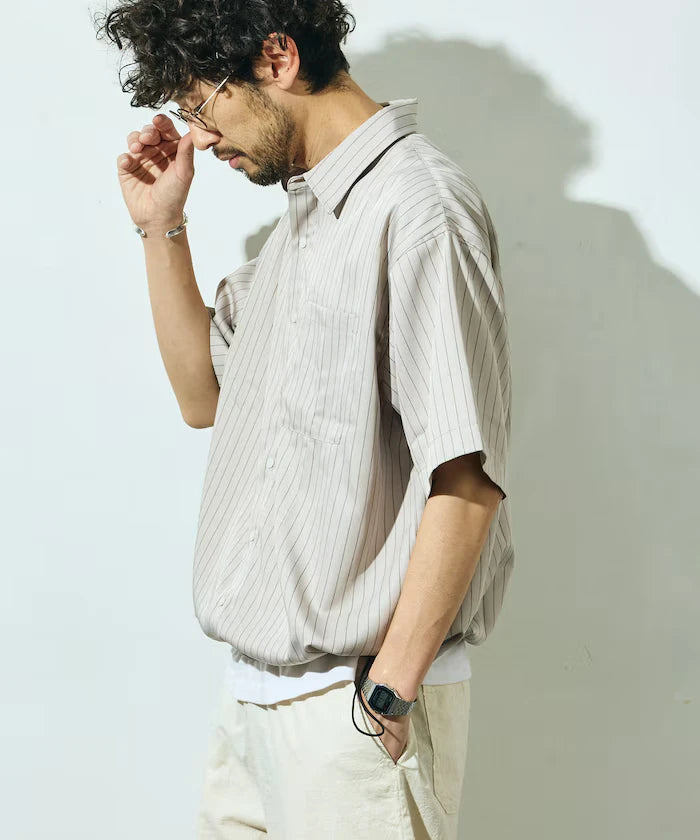 Spindle Stripe Short Sleeve Shirt / Compatible with Setup