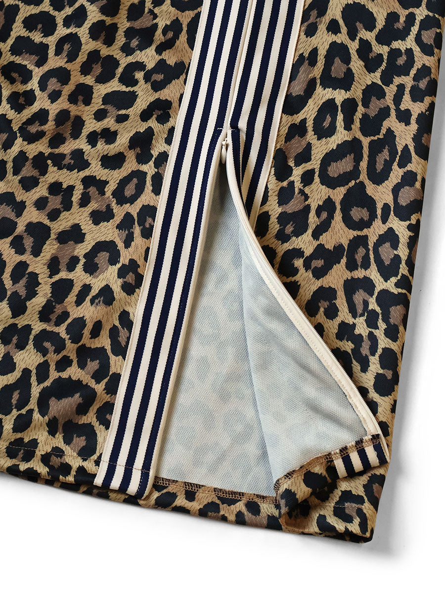 Smooth Jersey Leopard Pattern Stuntman & Wo...
