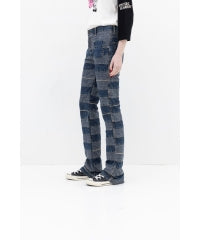 Scratch Flare Denim Pants