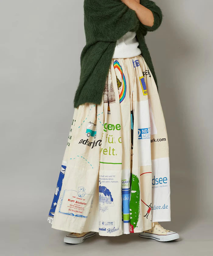 Vintage European Eco Bag Remake Skirt