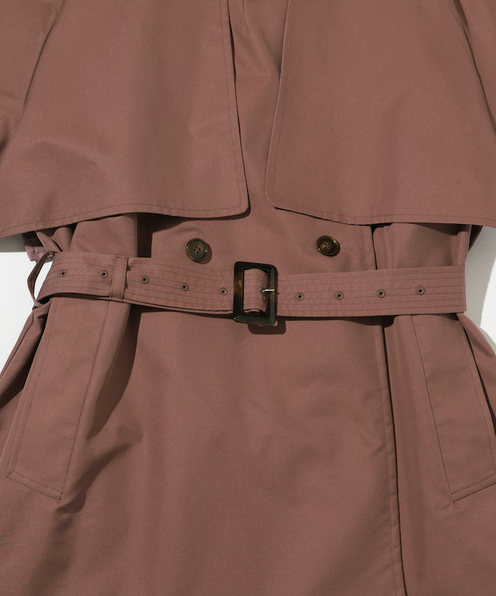 Mid-length T/C Chambray Trench Coat