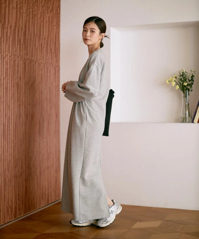 Cocoon Sleeve Damboru Sweat One-Piece / Spindle