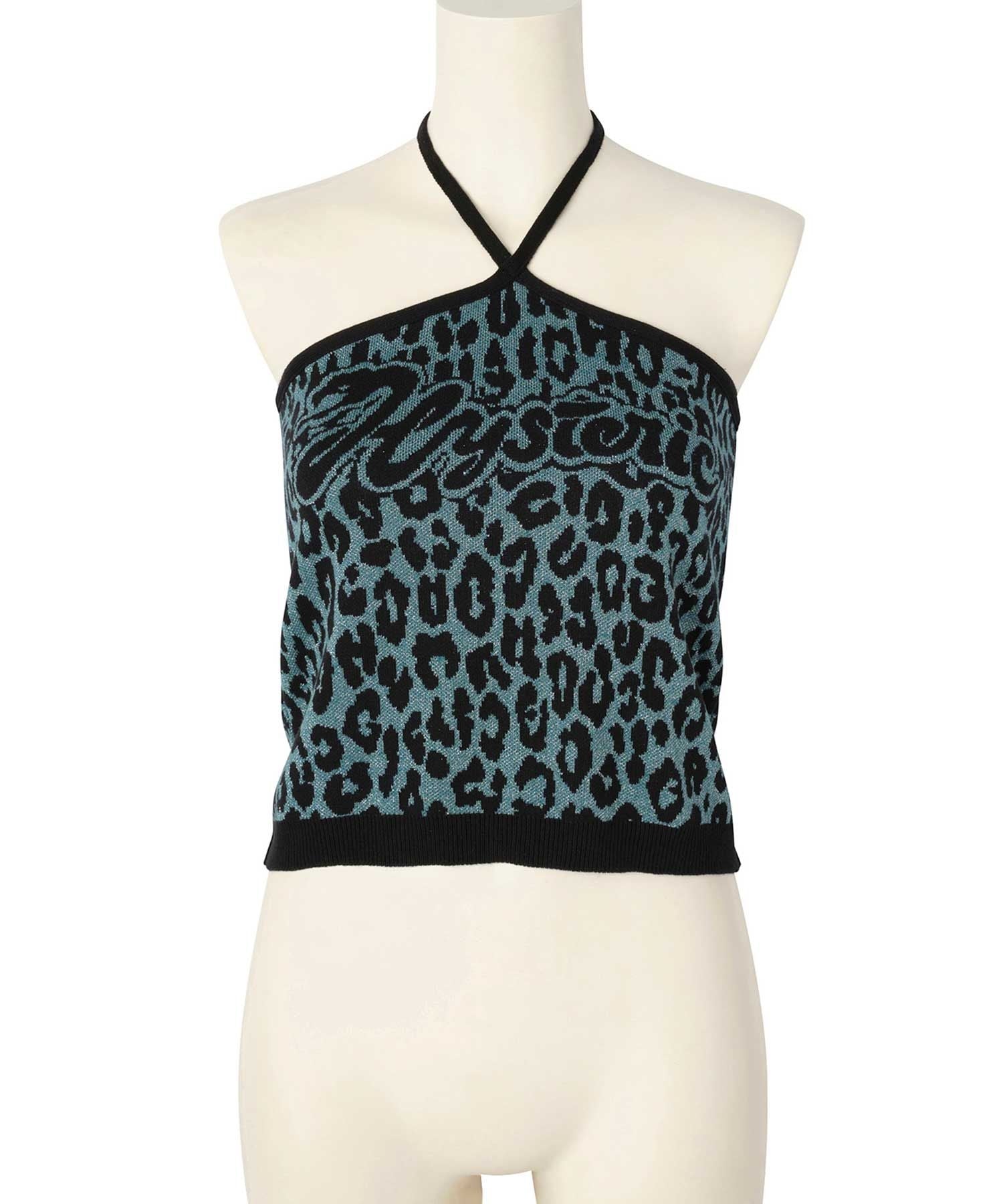 SNAKE LOGO Jacquard Halter Neck