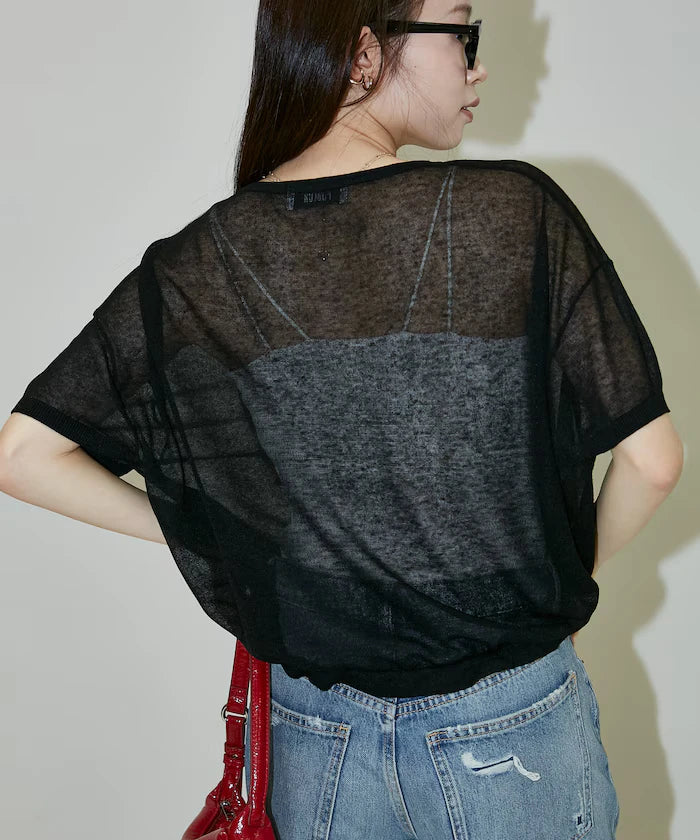 Washable Linen Hem Cord Summer Knit Cardigan Limited Edition
