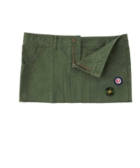 Noise Patch Military Low Rise Mini Skirt