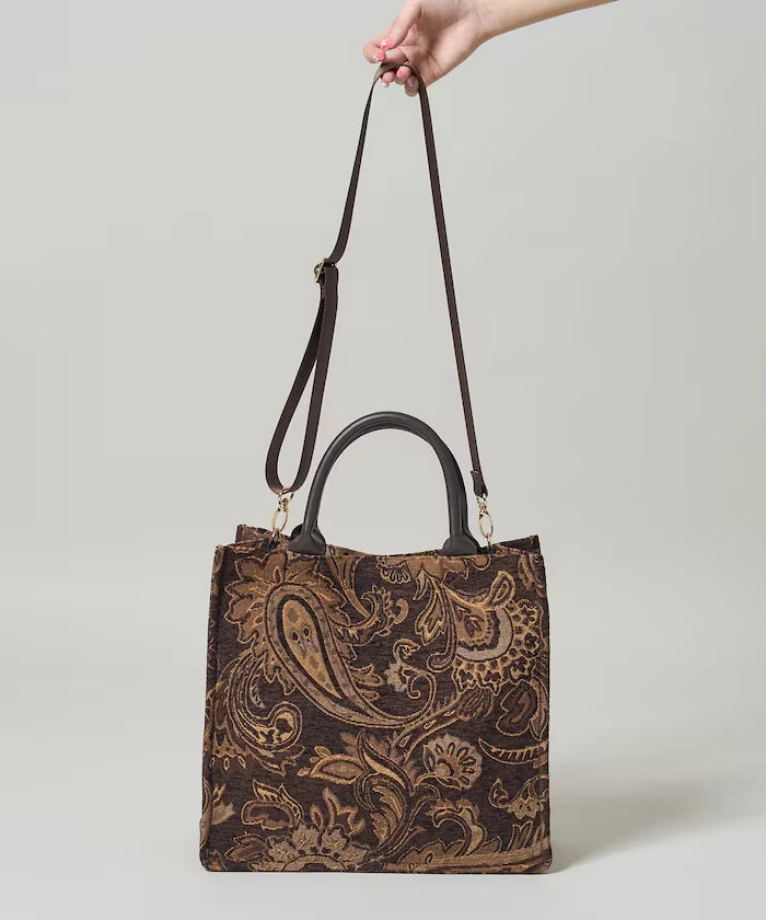 2WAY Paisley Jacquard Tote Bag Limited Edition