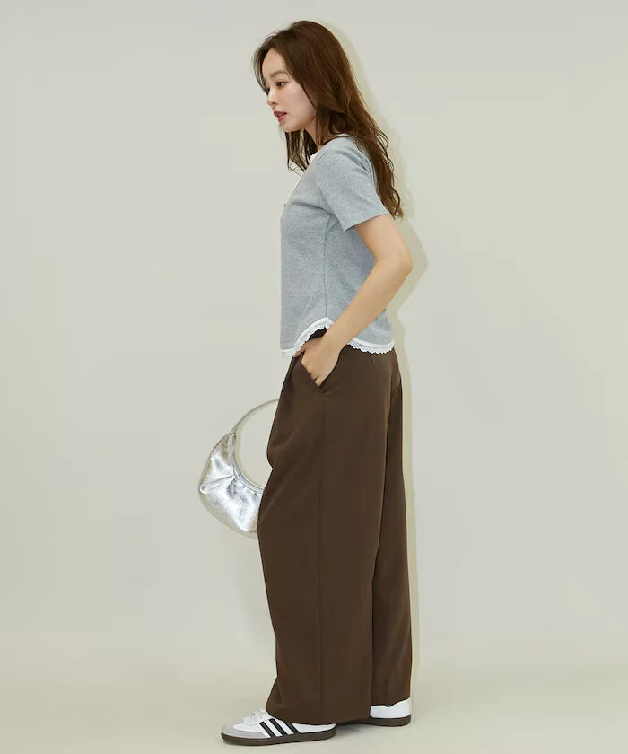 2-pleat slacks pants limited edition