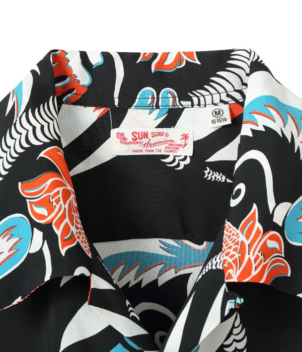 RAYON HAWAIIAN SHIRT “SUMMERING BORDER”