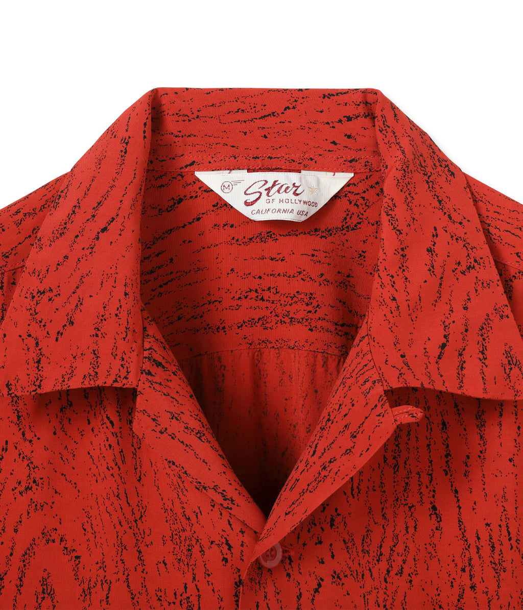 HIGH DENSITY RAYON OPEN SHIRT “WOOD GRAIN”