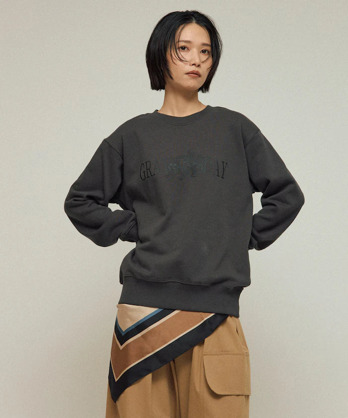 Organic Cotton Animal Logo Print Sweat / CAT / Relaxed Fit / French Terry Sweat
