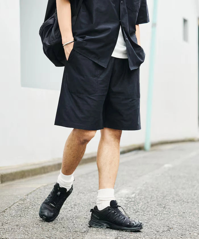 Open Collar Short Sleeve Shirt & Easy Shorts Travel Setup Fabric by SOLOTEX(R)
