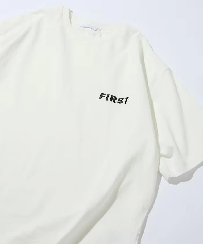 6 Ounce Front Logo Embroidered Crew Neck T-Shirt / One Point Design T-Shirt Left Chest Embroidery First Limited Edition