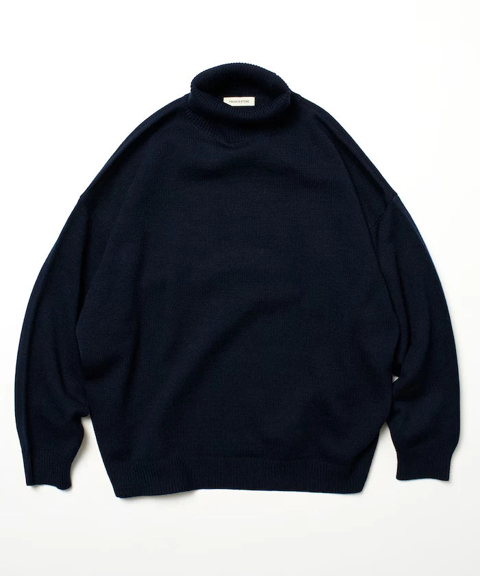 Relaxed Fit Easy Care Washable Turtleneck Knit