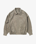 zip up blouson gabardine iridescent green