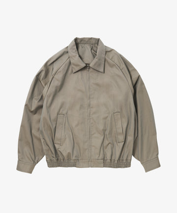 zip up blouson gabardine iridescent green