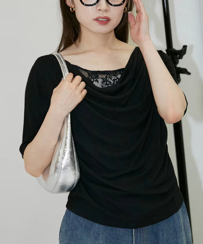 Race Layered Tereko Draped T-Shirt Limited Edition
