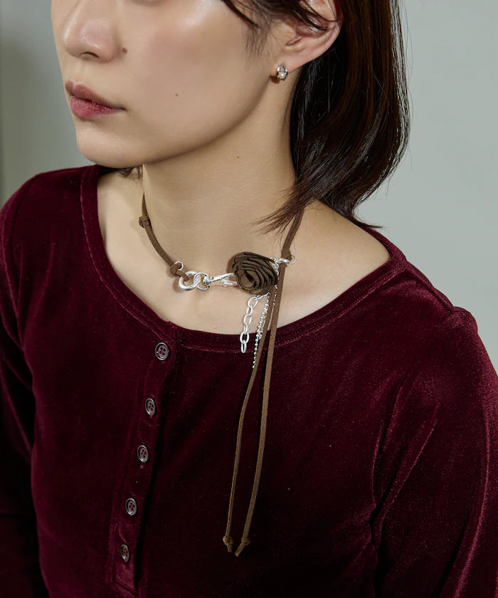 Code Flower Necklace / Flower Charm