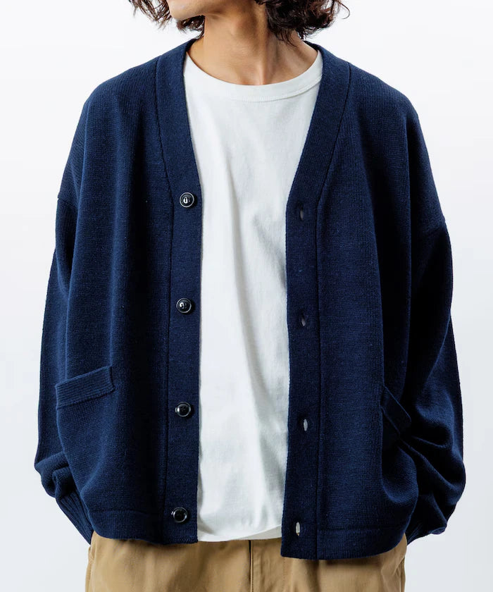 Relaxed Fit Easy Care Washable V-Neck Cardigan
