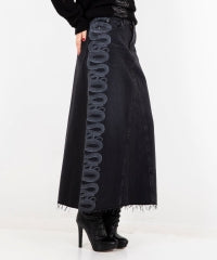 Snake Loop Remake Denim Skirt