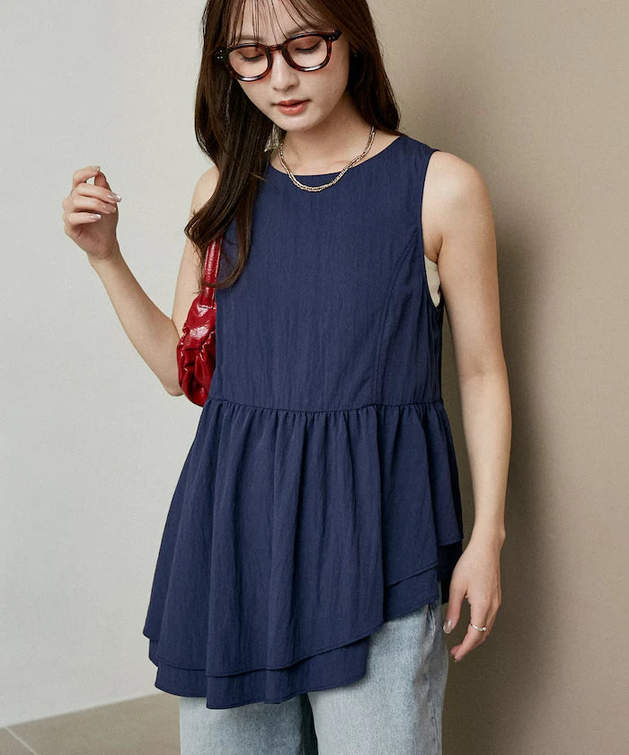 Nylon Washer Asymmetrical Blouse Limited Edition