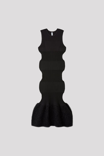 FLUTED REEF SLEEVELESS MERMAID DRESS
